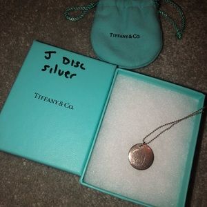 Silver Tiffany’s J Disc Necklace